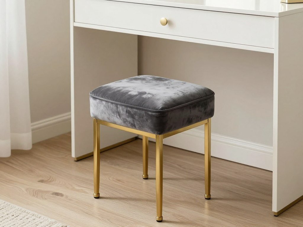 Luxurious vanity inspo featuring comfortable and stylish seating options