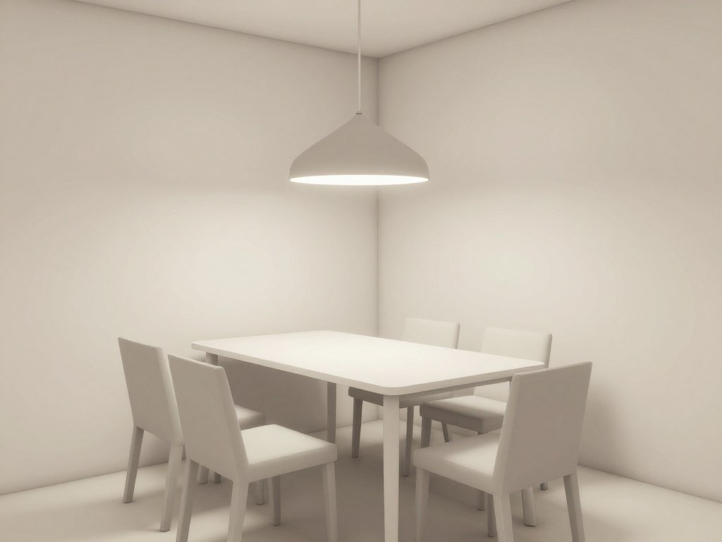 Minimalist Bloxburg dining room with sleek furniture and neutral colors