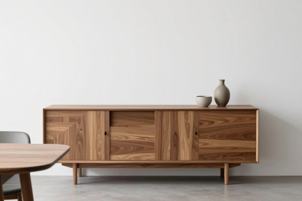 Minimalist sideboard in dining room Minimalist sideboard in dining room