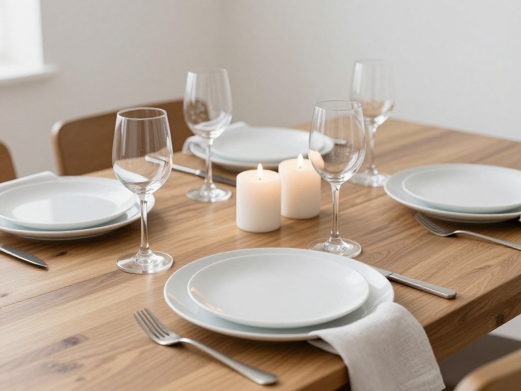 Minimalist special occasion table setting Minimalist special occasion table setting