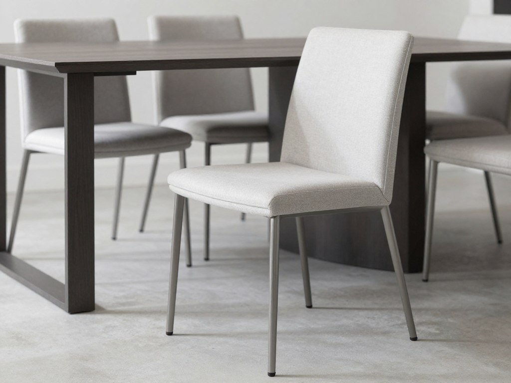 Modern dining chairs with sleek lines and minimal design