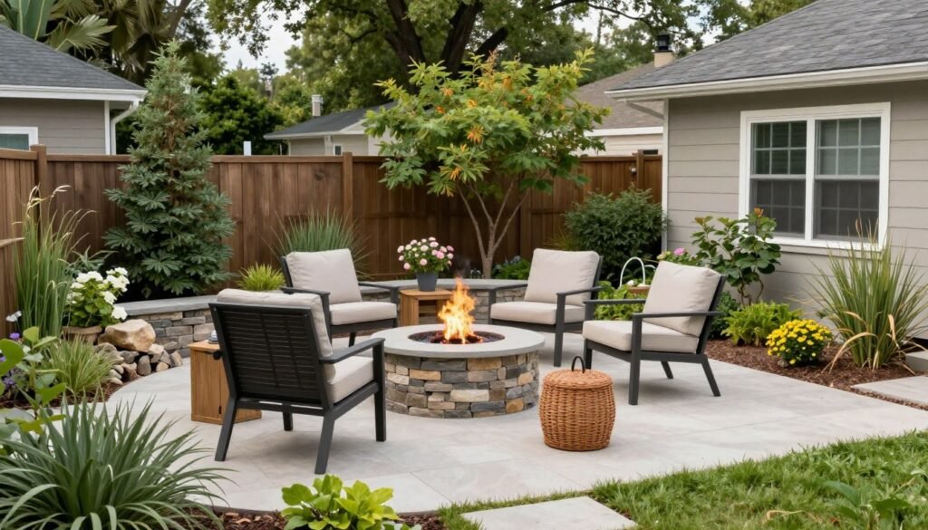 Personalized backyard combining elements from different styles to create a unique outdoor space
