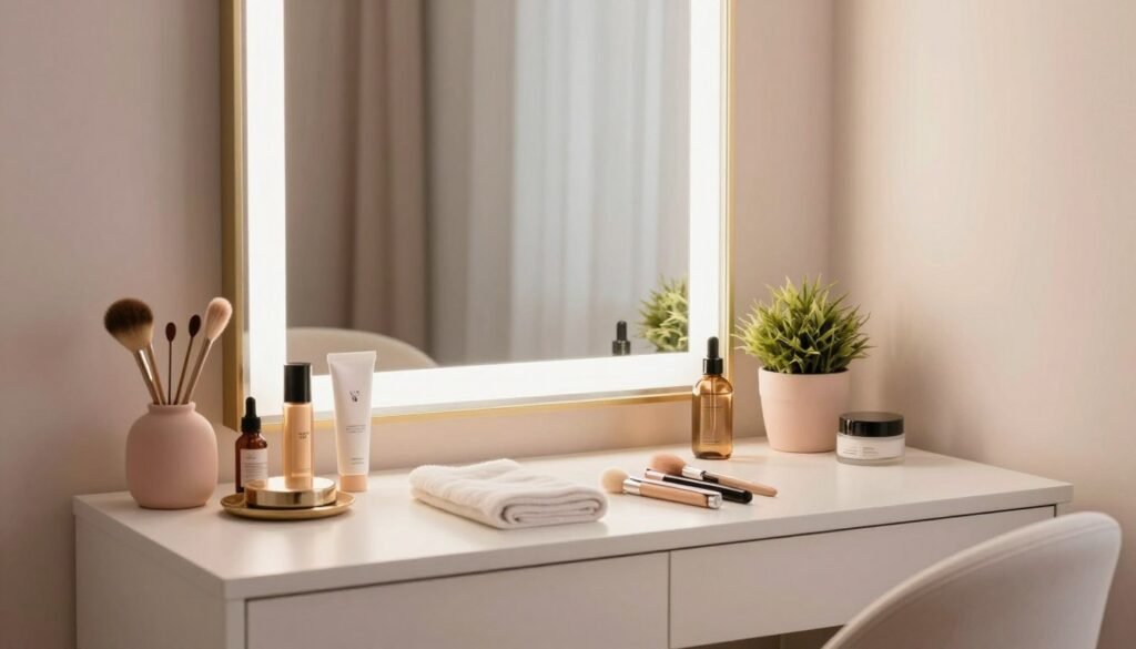 Personalized vanity inspo showing unique, individual beauty space