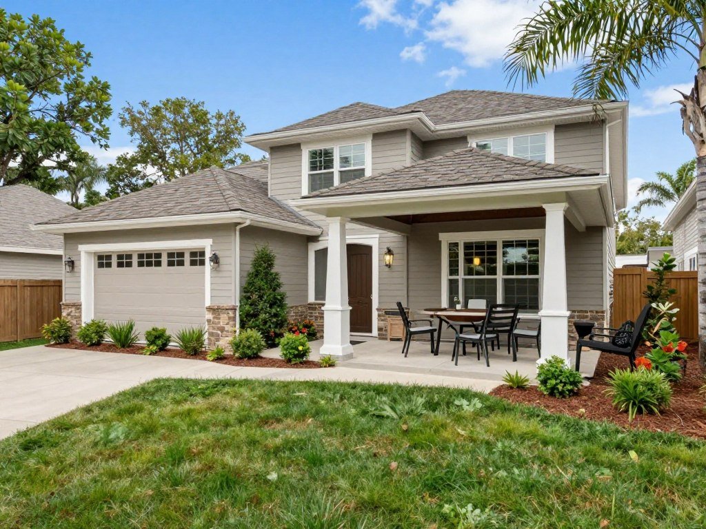Property with backyard pavilion showing increased home value