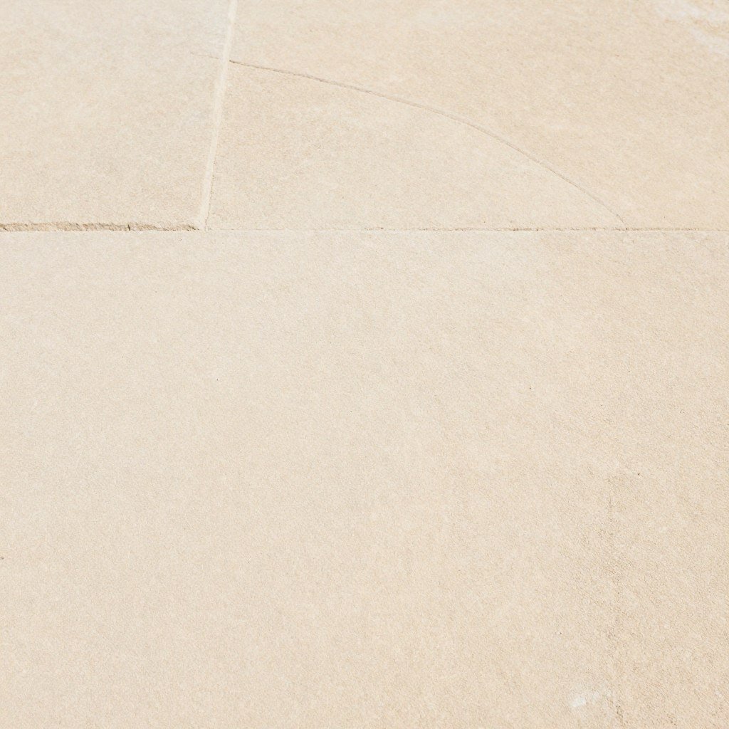 Sandstone colored stamped concrete patio with natural appearance Sandstone colored stamped concrete patio with natural appearance