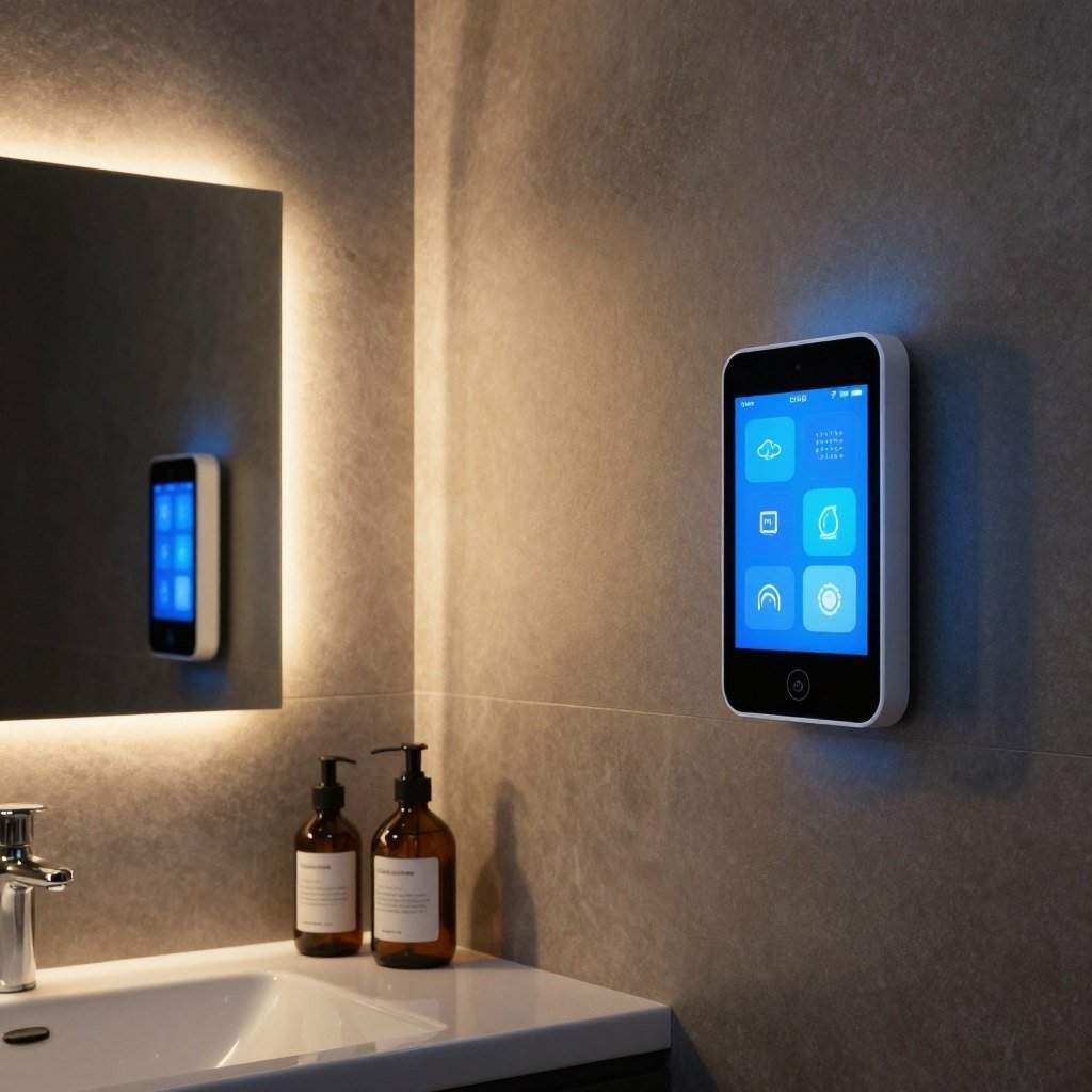 Smart bathroom lighting with color changing capability