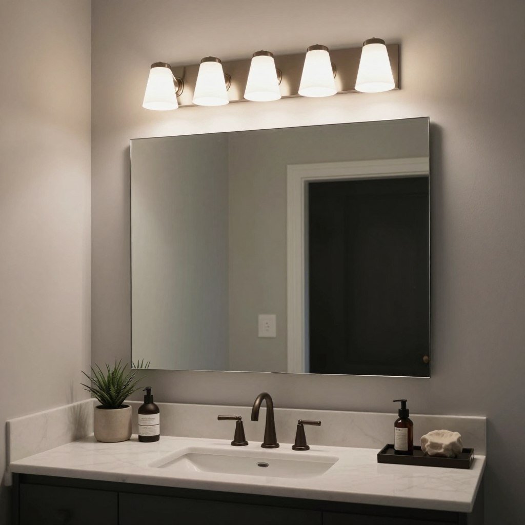 Statement bathroom vanity lighting fixture