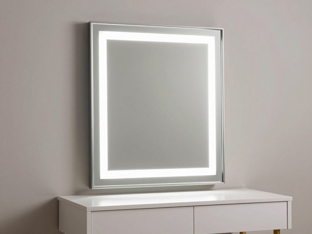 Stunning vanity inspo with statement mirror as focal point