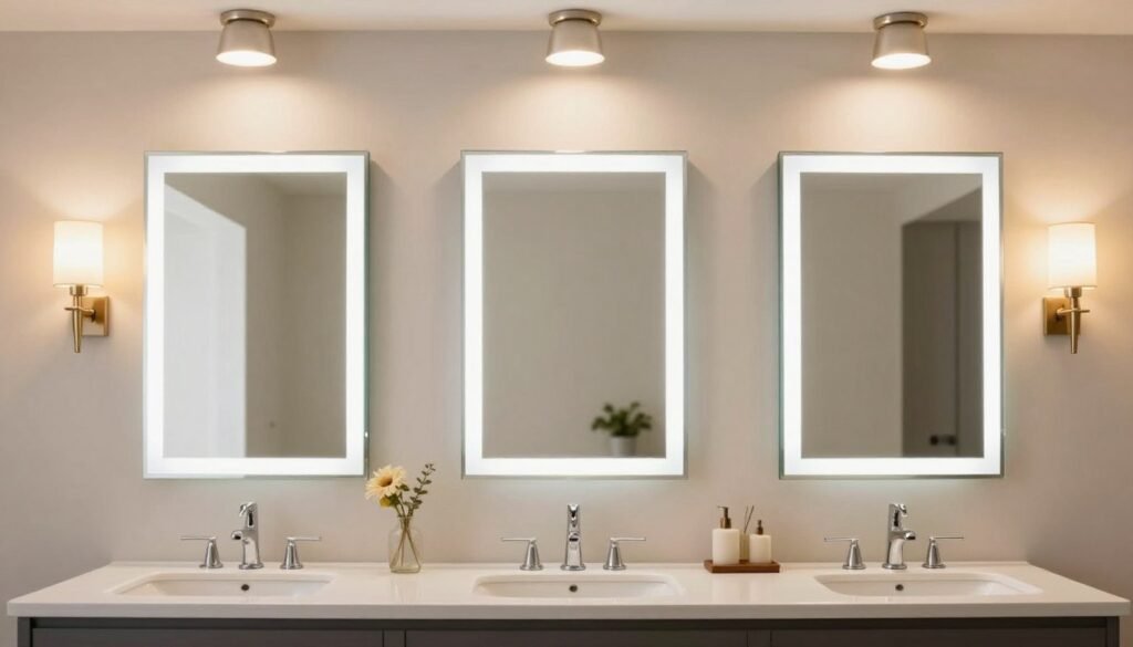 Vanity lighting options for double sink bathroom vanities