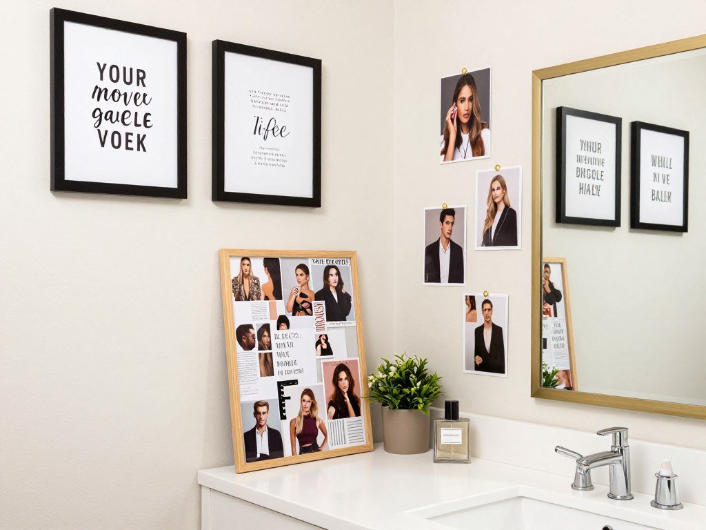 Vanity room with inspirational quotes, vision board, and beauty inspiration Vanity room with inspirational quotes, vision board, and beauty inspiration