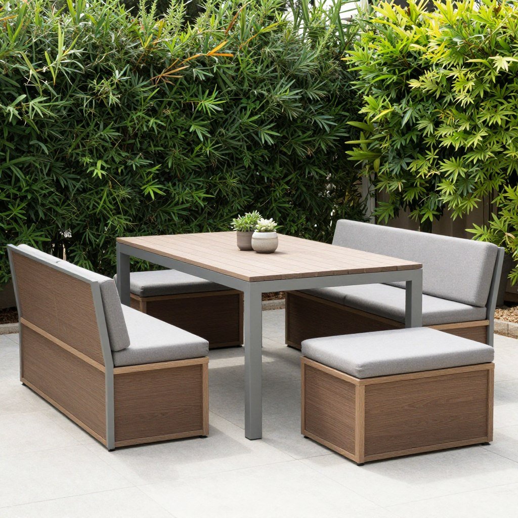 Versatile outdoor furniture that serves multiple purposes in different configurations