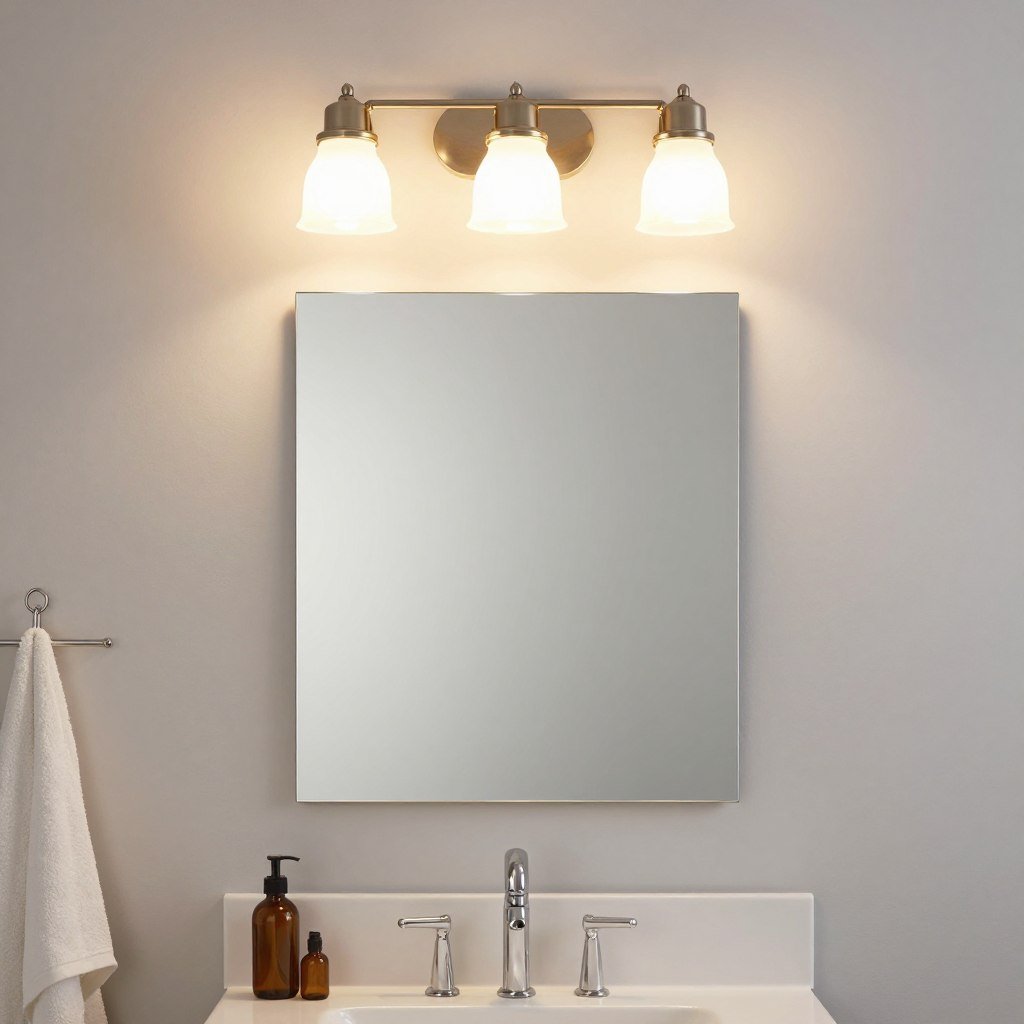 Vintage-inspired bathroom lighting