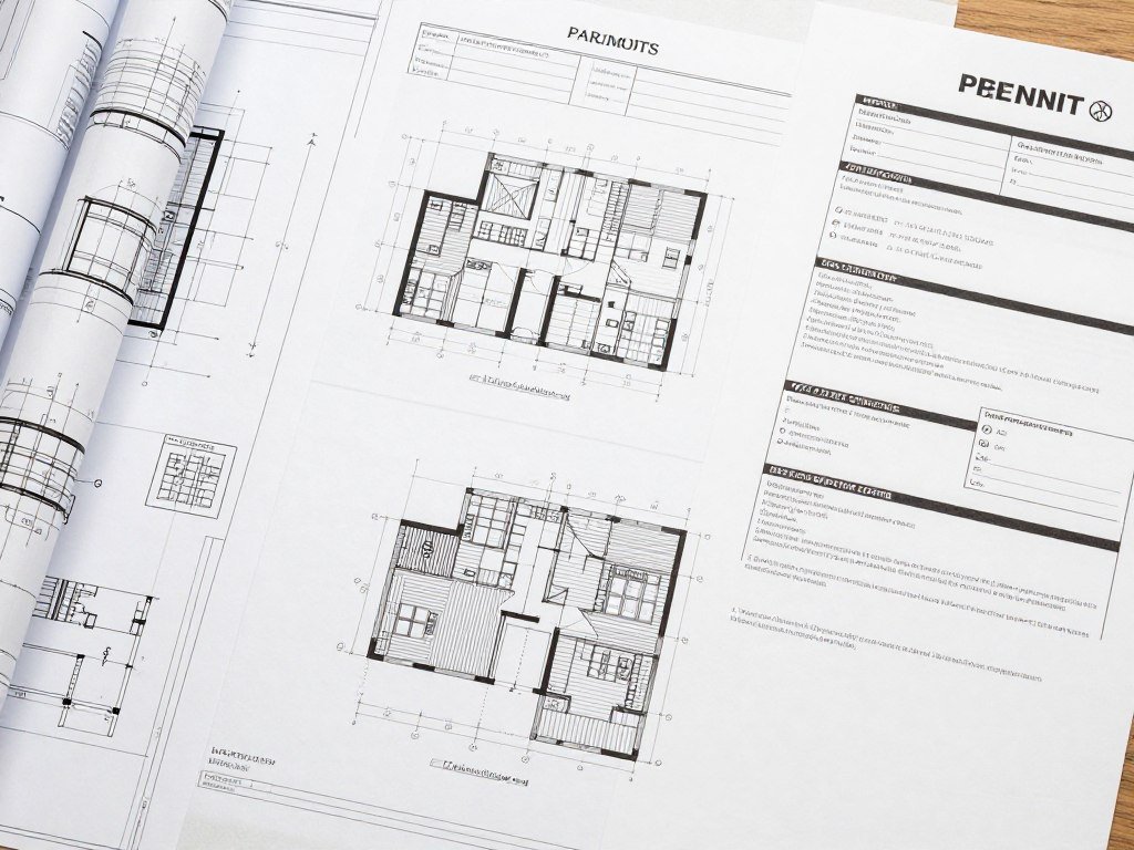 Architectural plans and permits for garage with living quarters project