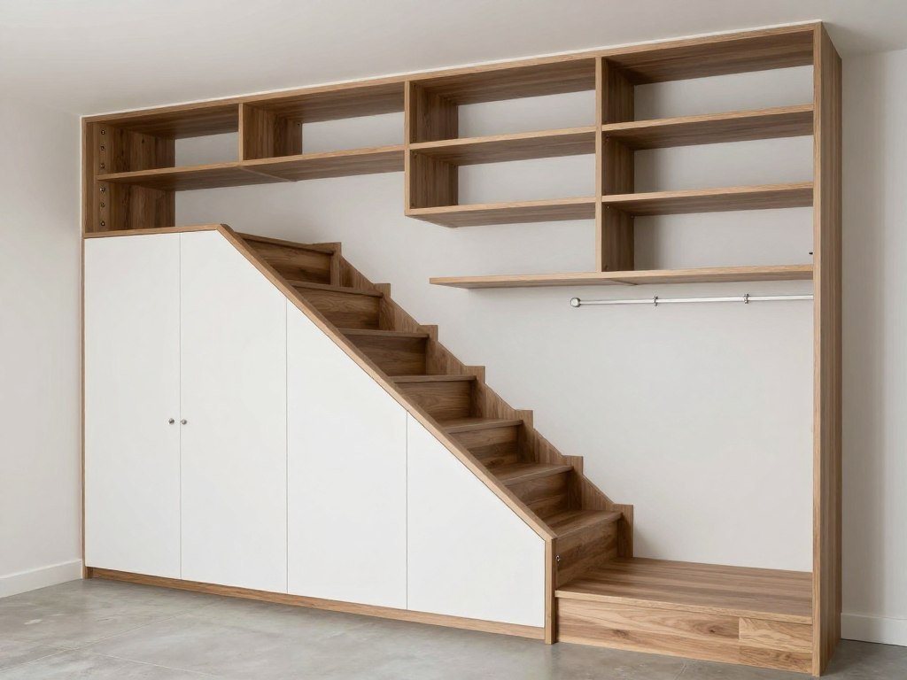 Built-in storage solutions in garage apartment maximizing space efficiency