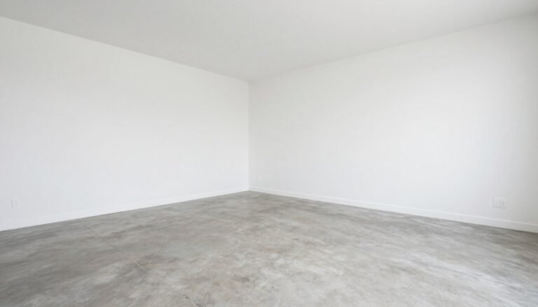 Clean, empty garage ready for transformation into a hang out space