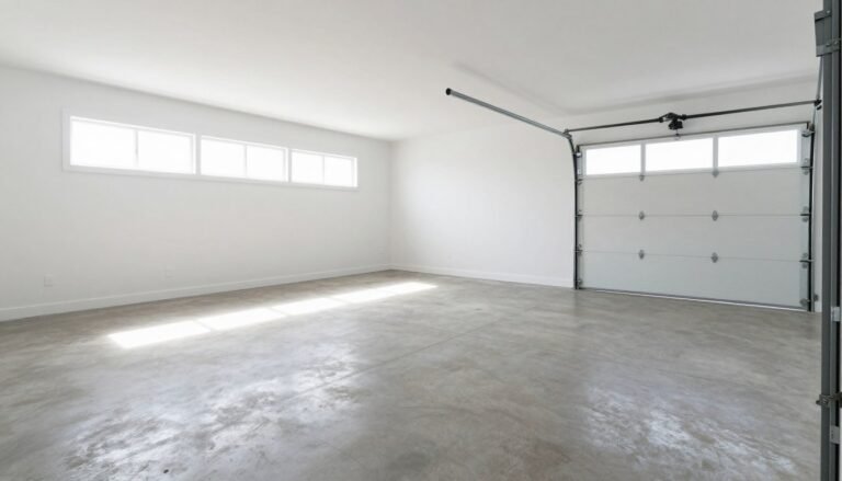 Clean, organized garage ready for transformation into a hangout space