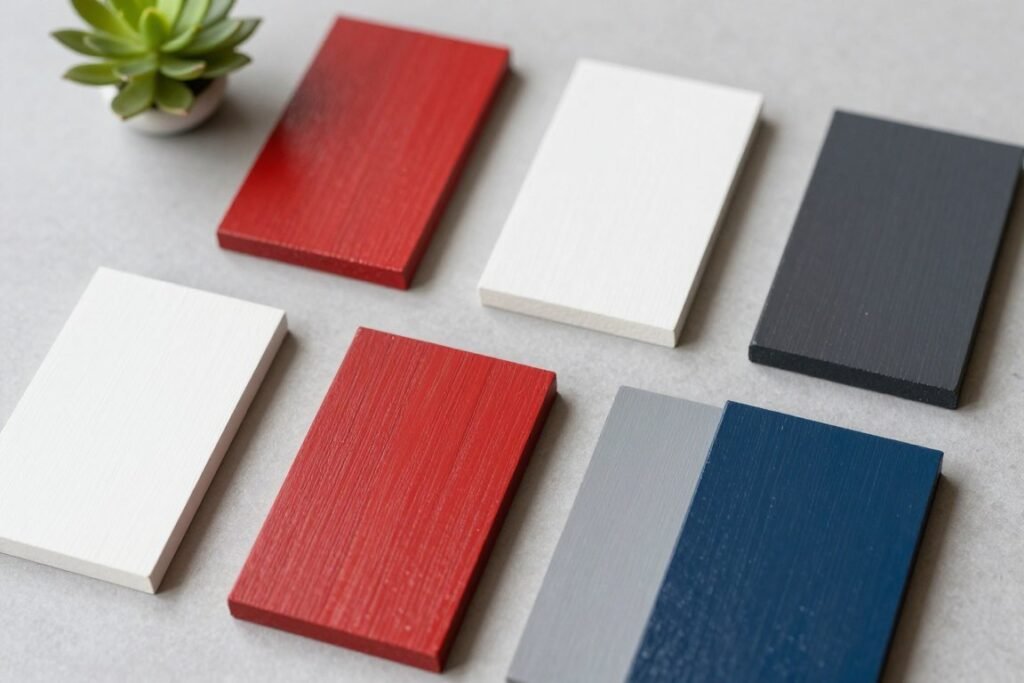 Color palette samples showing traditional and contemporary barn color schemes Color palette samples showing traditional and contemporary barn color schemes