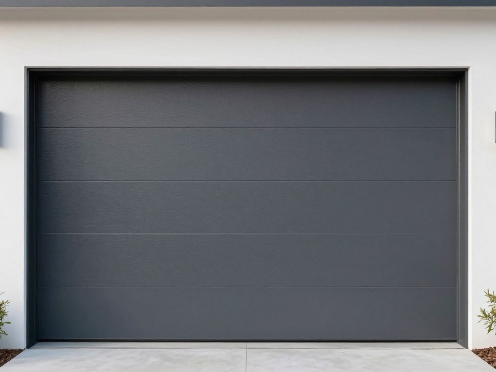 Contemporary minimalist garage door design