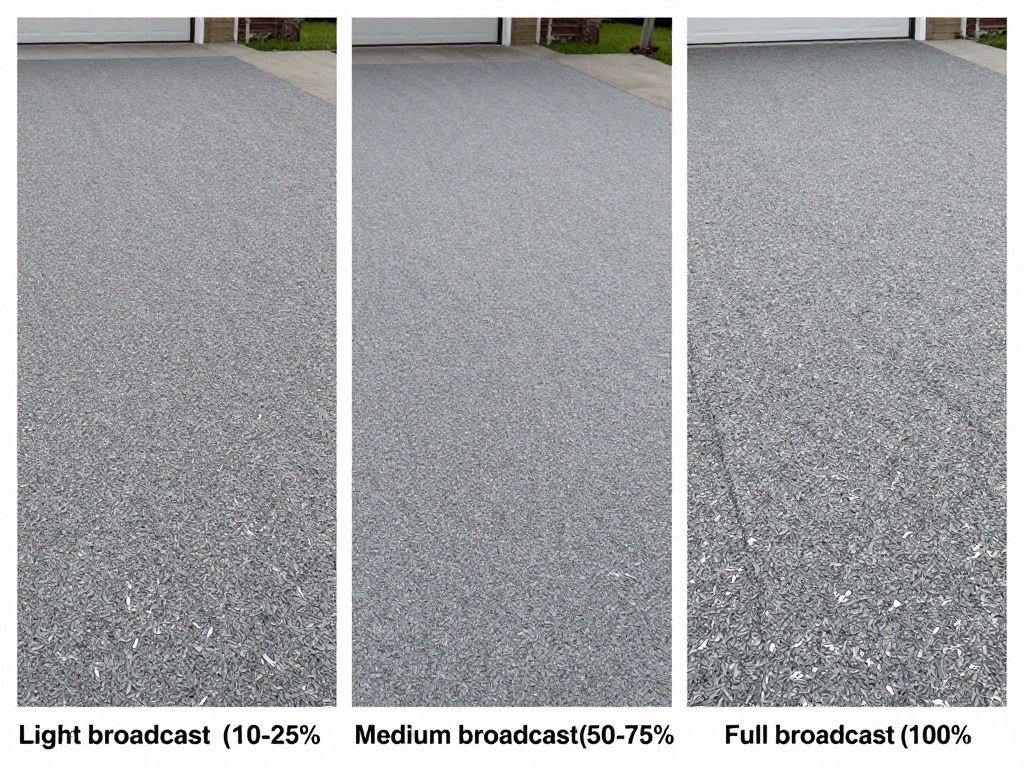 Different decorative flake coverage levels for epoxy garage floors Different decorative flake coverage levels for epoxy garage floors