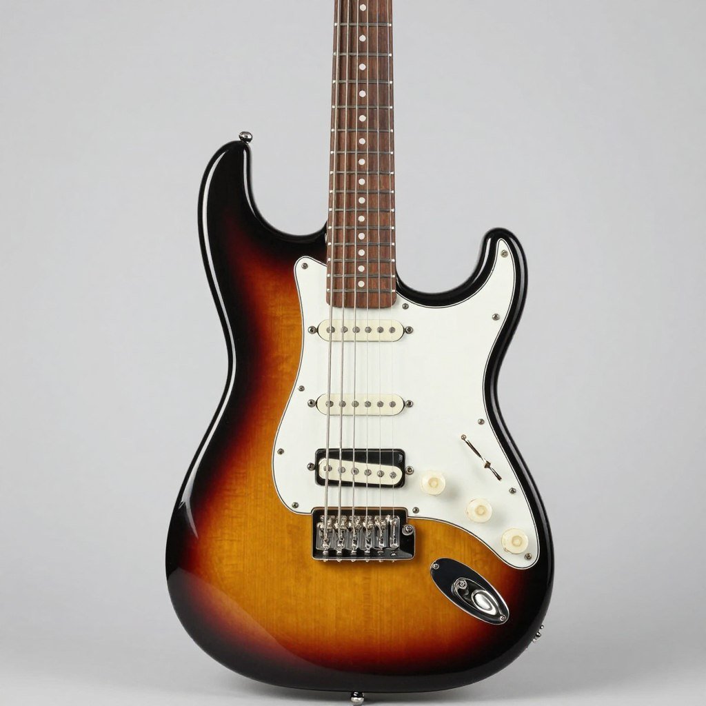 Electric guitar suitable for garage band beginners