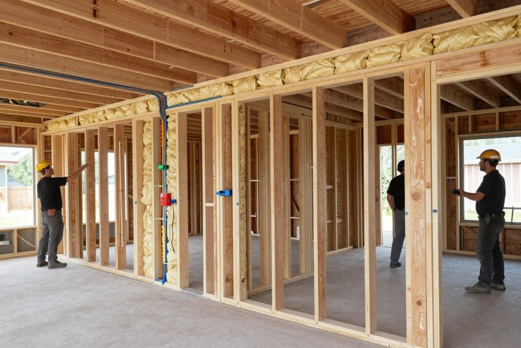 Electrical and plumbing work for garage conversion