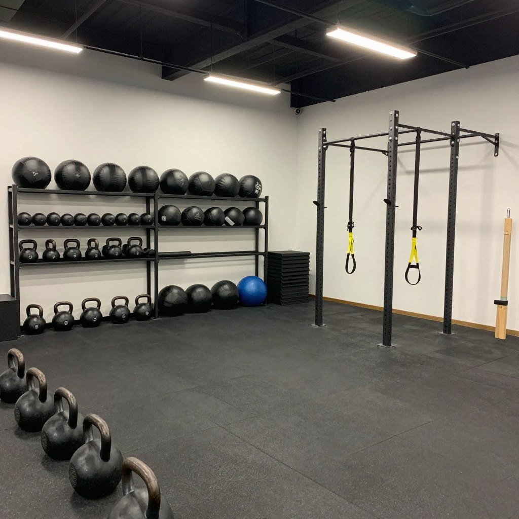 Functional fitness focused small garage gym