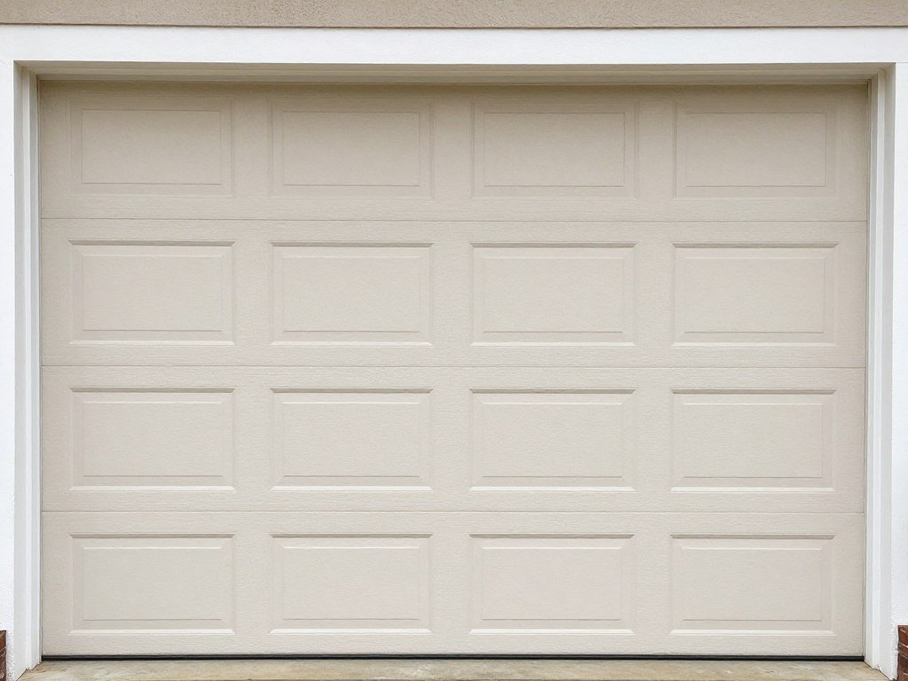 Garage door makeover with added architectural trim