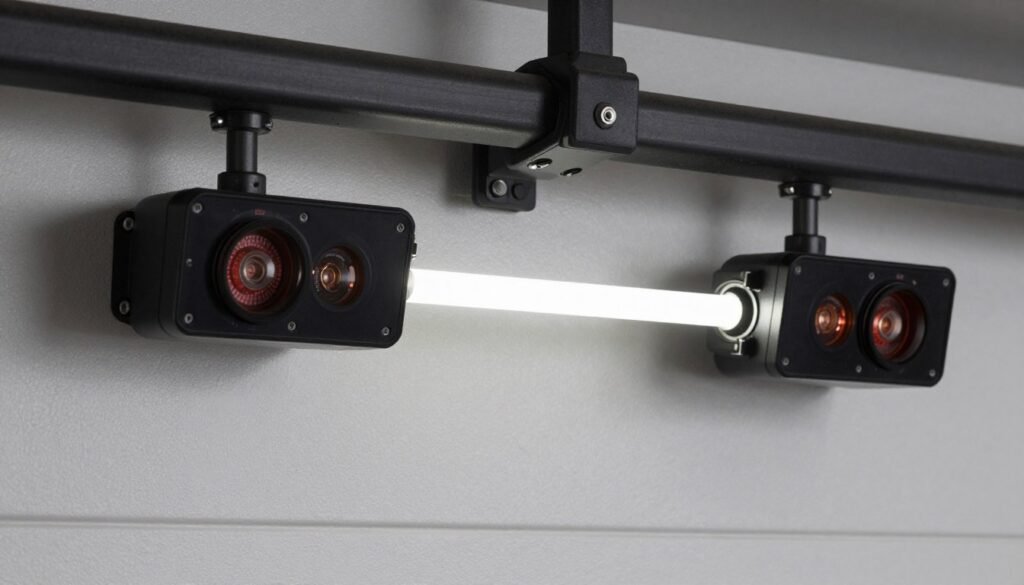 Garage door safety sensors demonstration