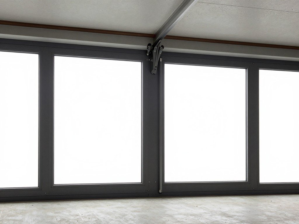 Garage door window with double glazing