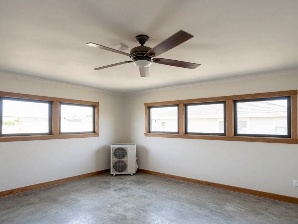 Garage hangout space showing proper ventilation and climate control solutions