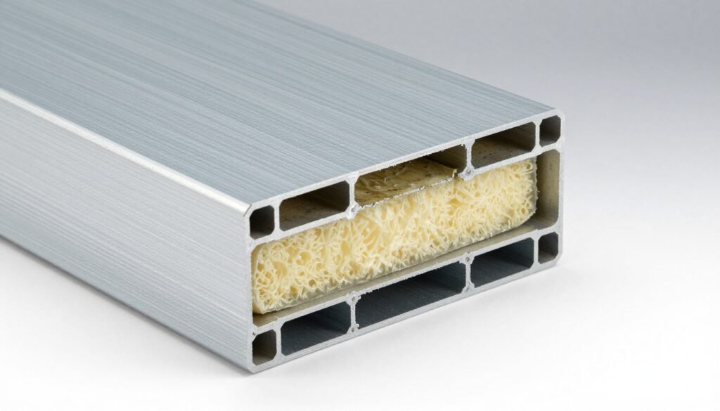 Insulated garage door cross-section