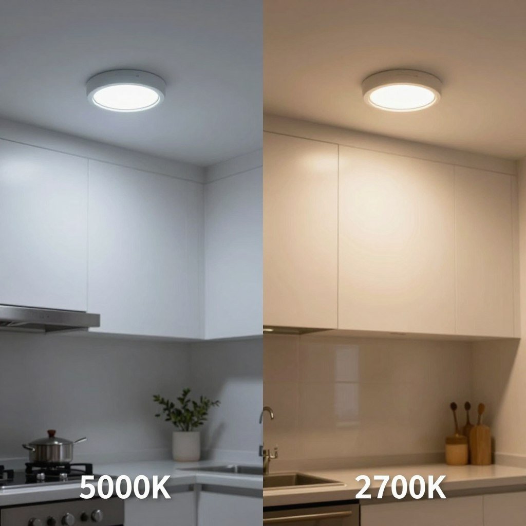 LED recessed lighting with different color temperature options