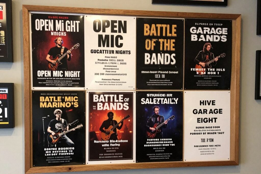 List of local venues and events where garage bands can perform