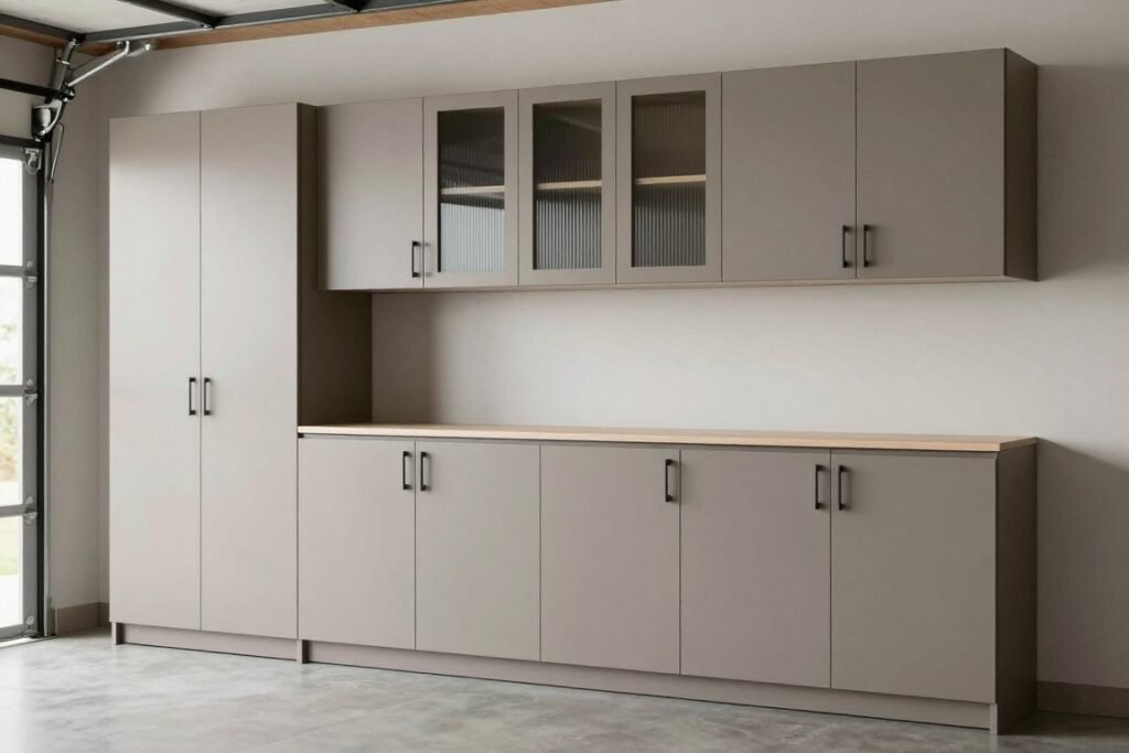 Modular garage cabinet system with various cabinet sizes Modular garage cabinet system with various cabinet sizes