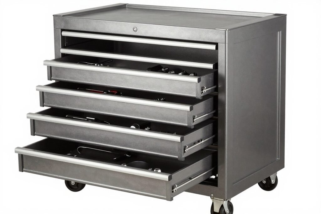 Rolling tool cabinet with multiple drawers for garage workshop Rolling tool cabinet with multiple drawers for garage workshop