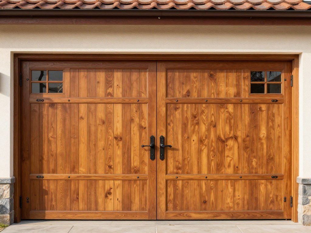 Side-hinged traditional garage doors