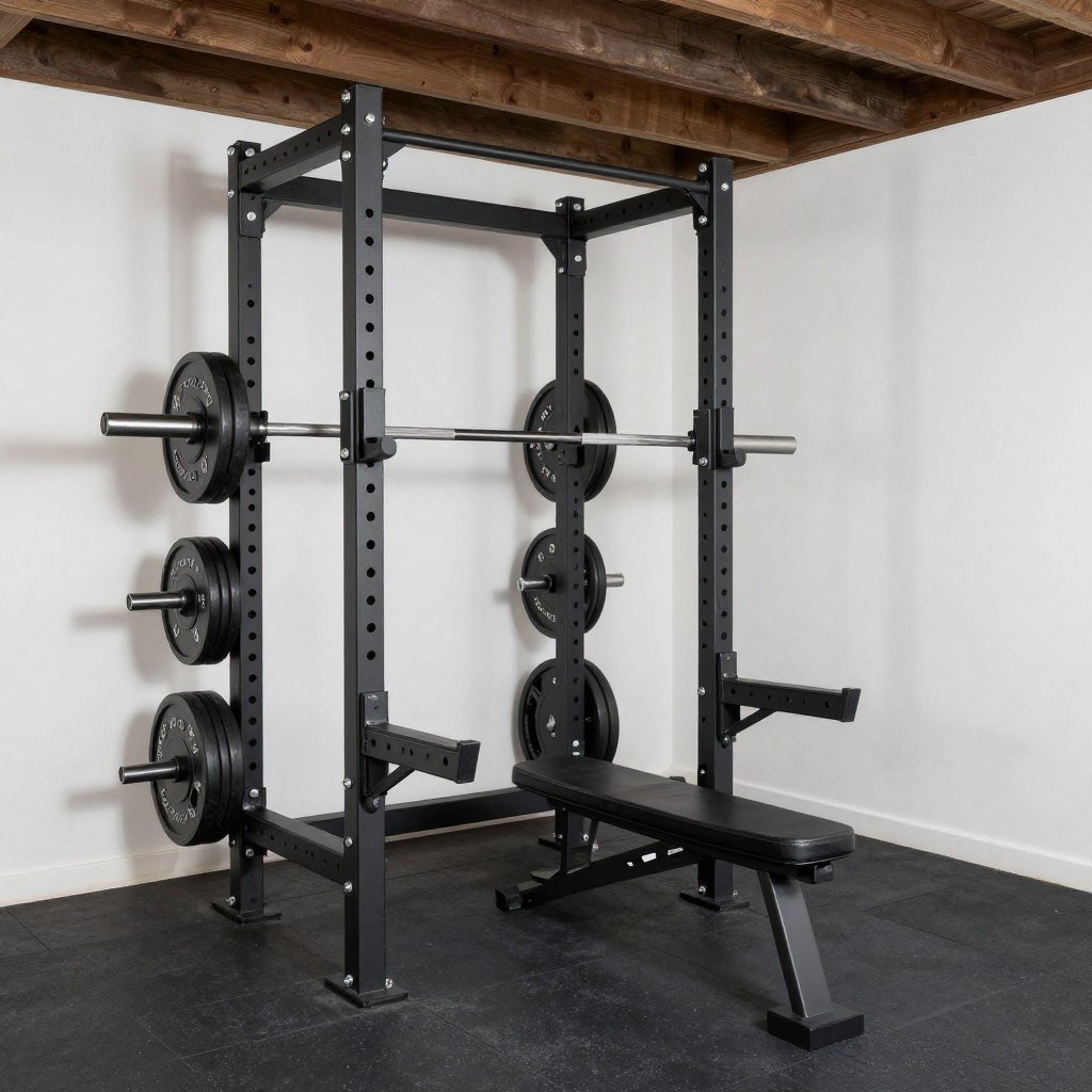 Small garage gym setup for strength training