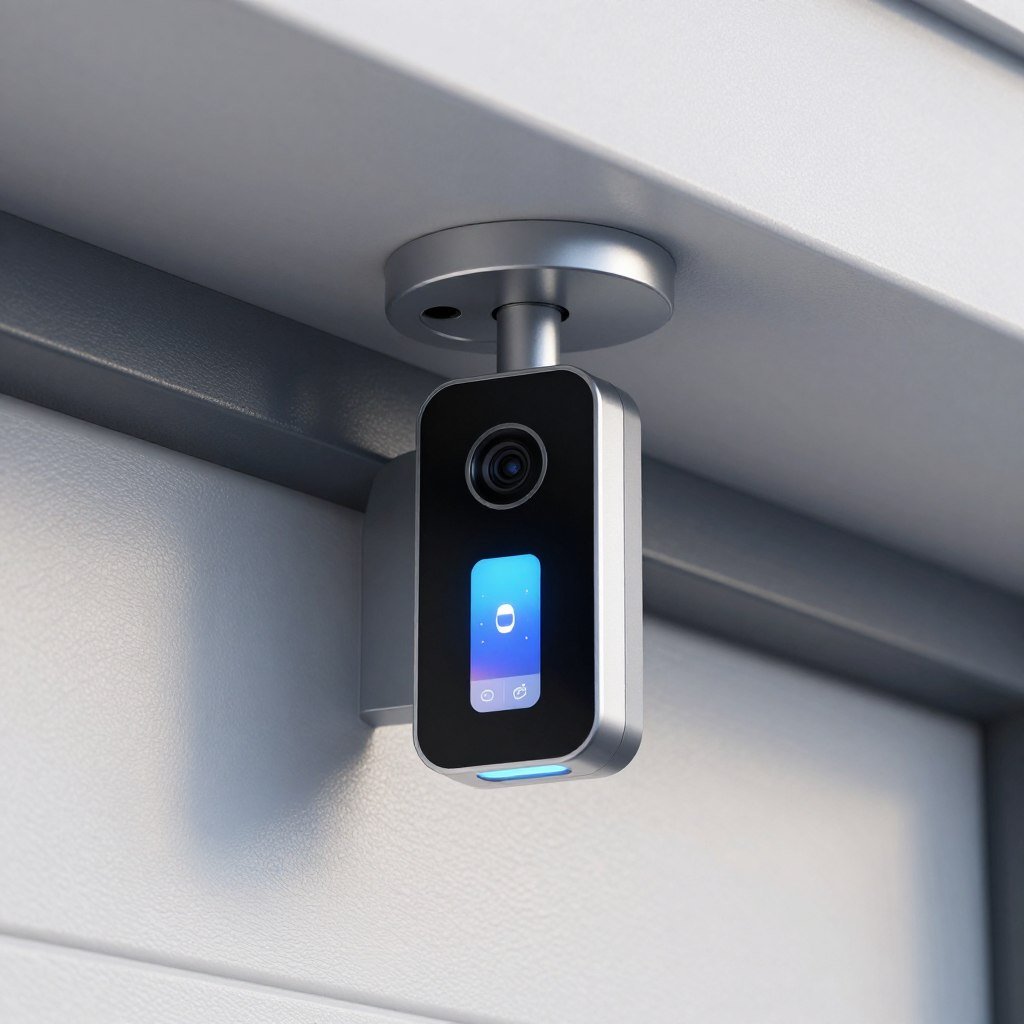 Smart garage door opener with smartphone control and camera