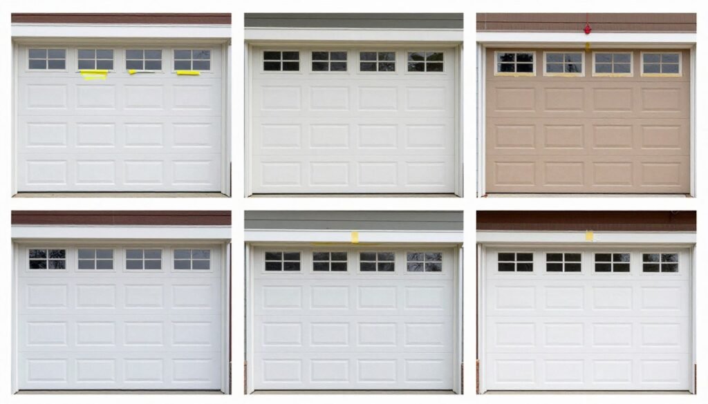 Step-by-step garage door makeover painting process