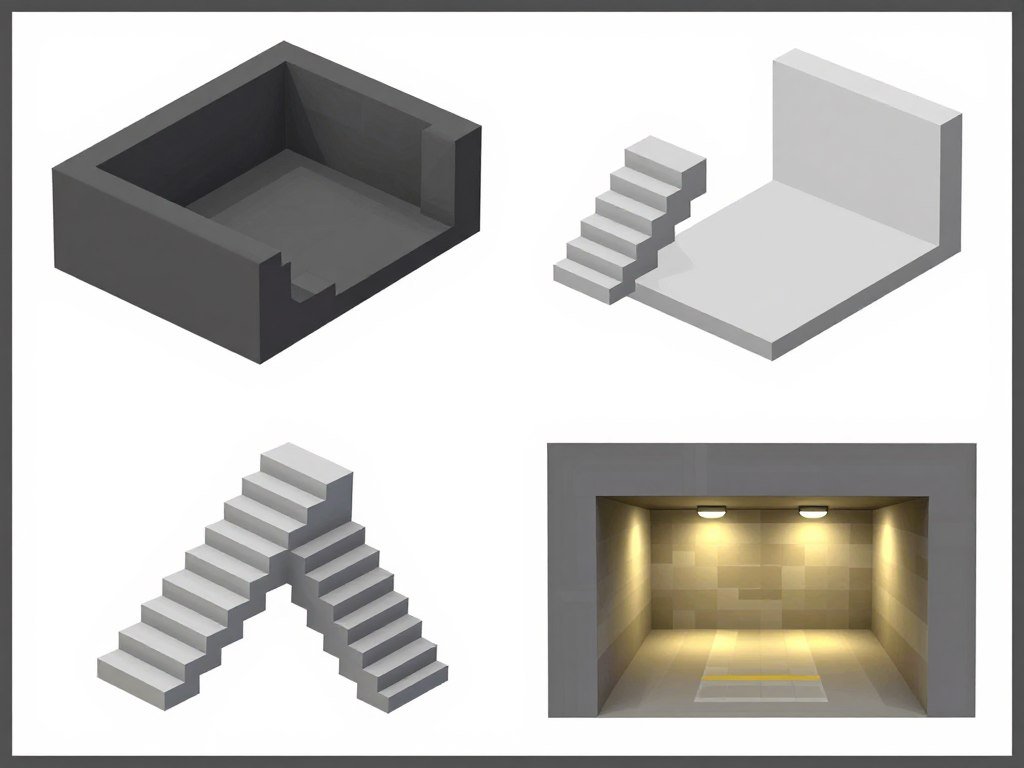 Step-by-step process of building an underground garage in Bloxburg with basement pad and ramp