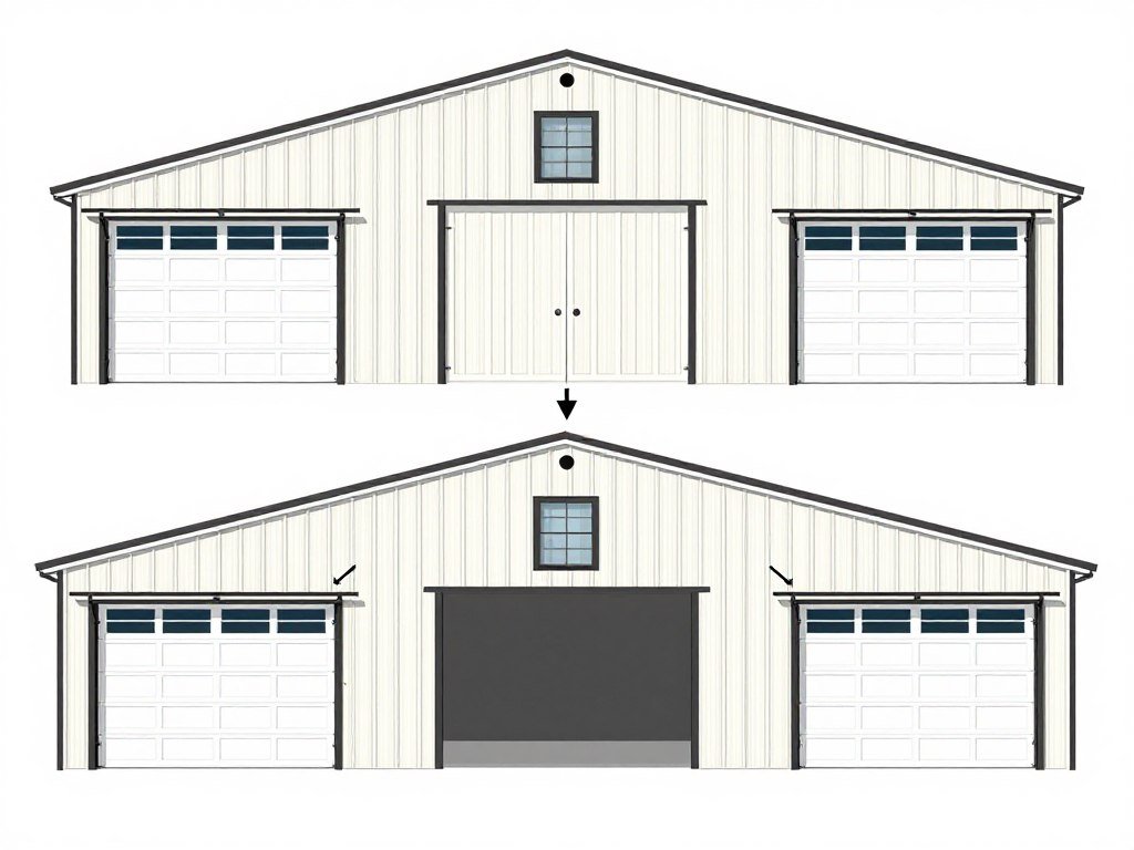 Strategic door placement options for pole barn garages