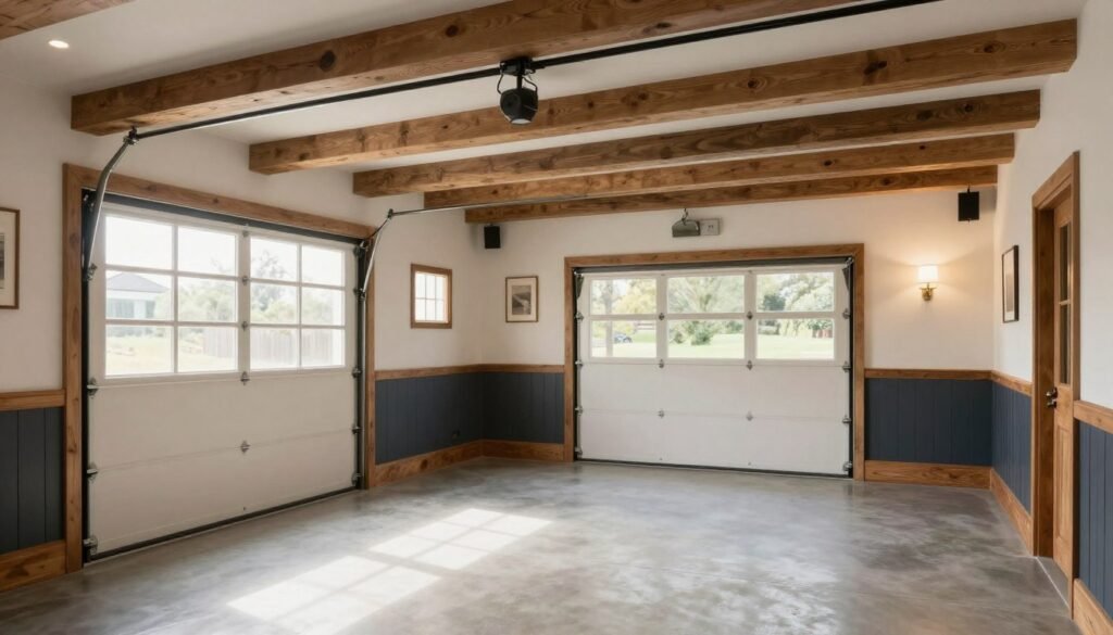 Stunning completed garage conversion showing transformation potential Stunning completed garage conversion showing transformation potential