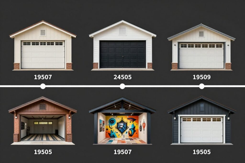 Timeline showing the evolution of garage art from utilitarian to artistic spaces Timeline showing the evolution of garage art from utilitarian to artistic spaces