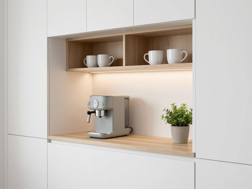 Built-in Scandinavian coffee nook