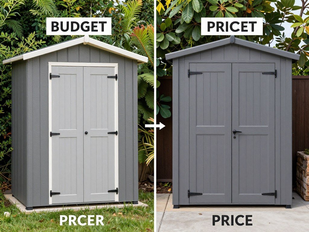 Comparison of budget versus premium outdoor sheds