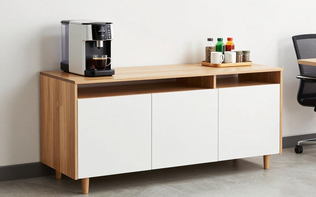 Credenza coffee bar in home office