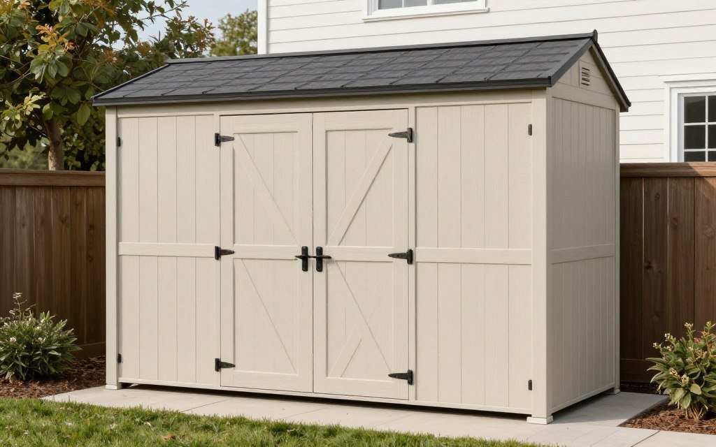 Custom-colored premium outdoor bin shed