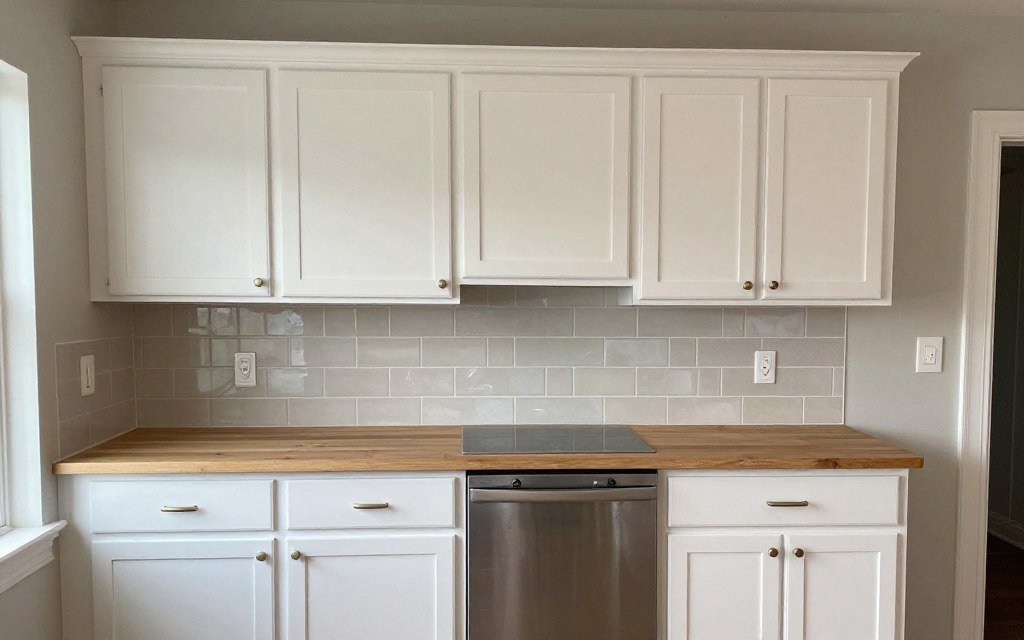 DIY kitchen updates including painted cabinets and new backsplash DIY kitchen updates including painted cabinets and new backsplash