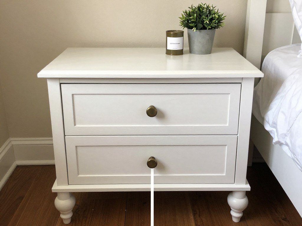 DIY painted furniture in guest bedroom