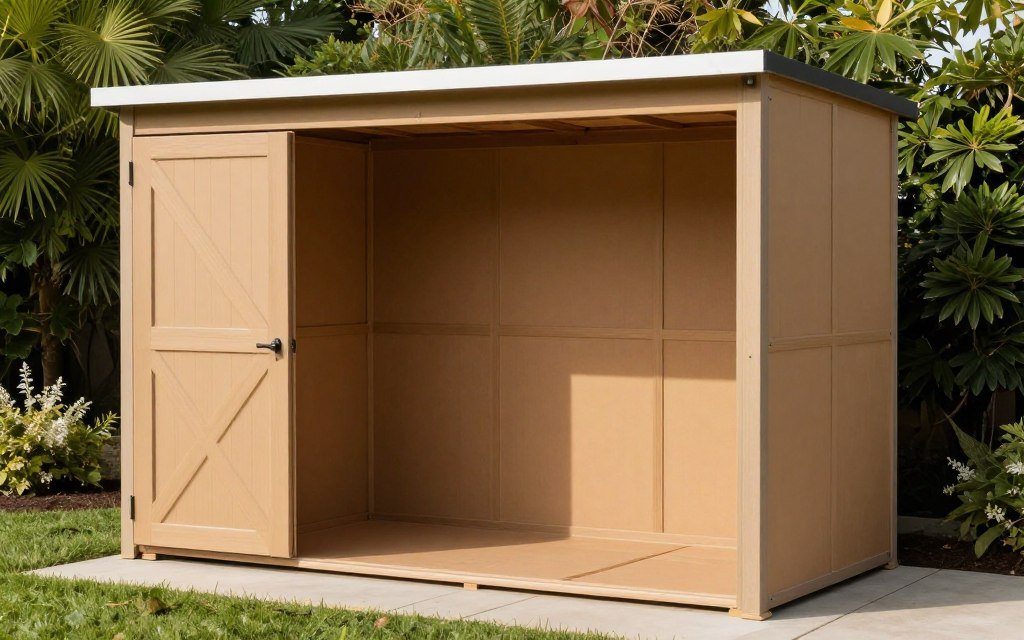 Eco-friendly packaging for outdoor shed